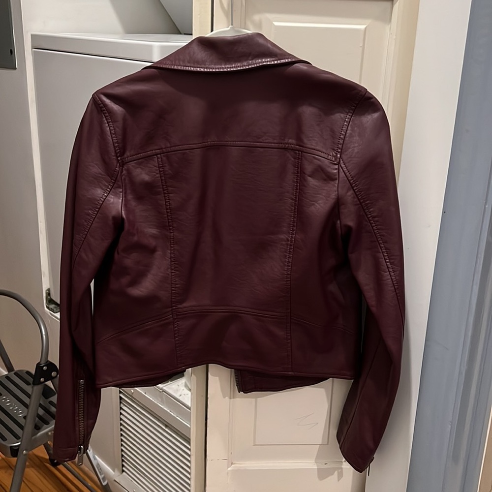 Maroon Leather Jacket - image 2